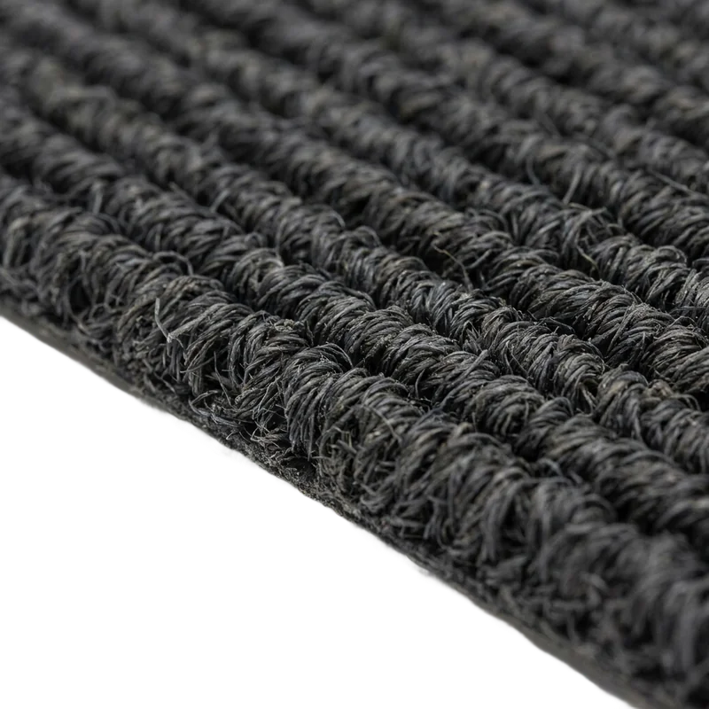 Close-up van de vezelstructuur van de schoonloopmat